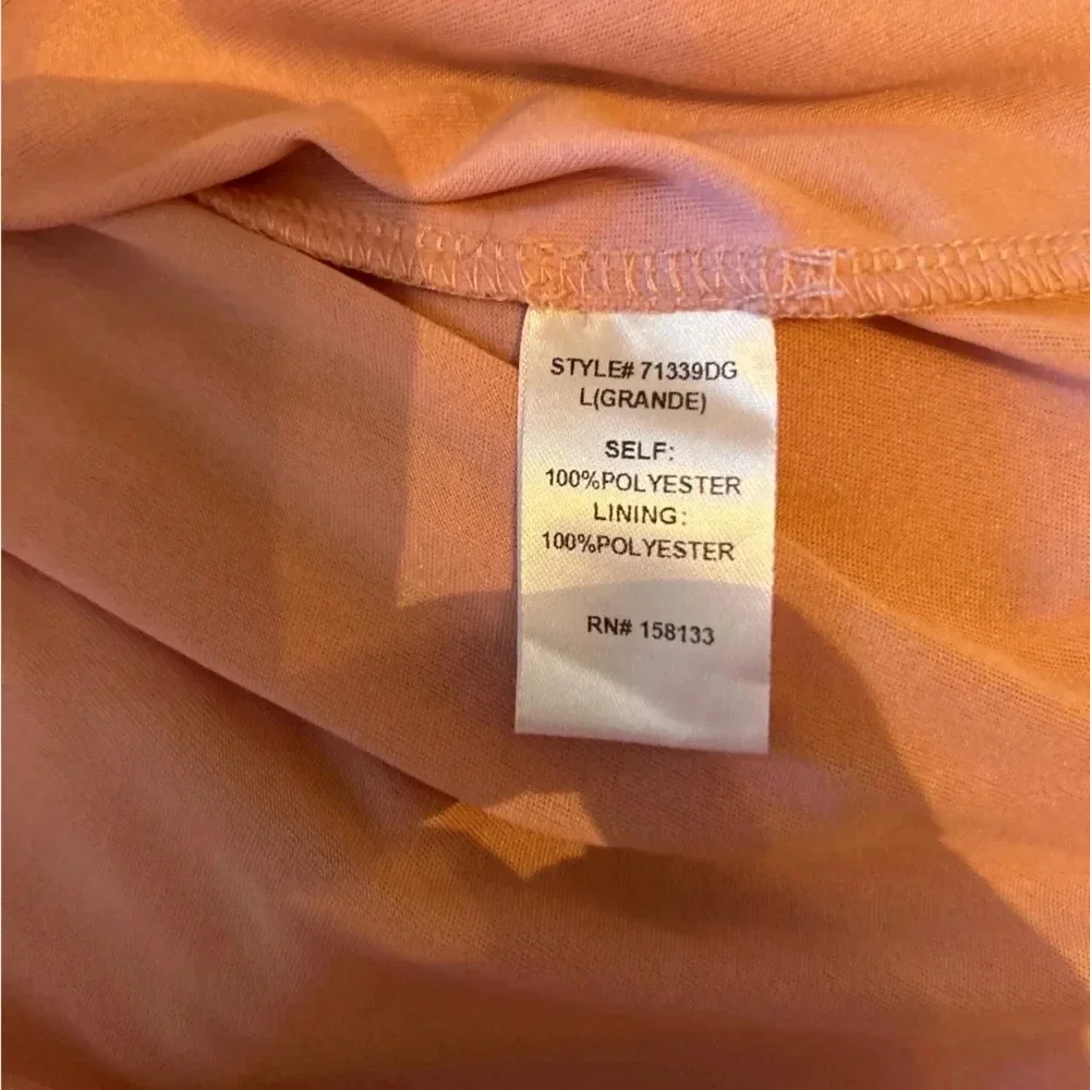 Staccato Pink Gathered Waist Long Sleeve Midi Dress. Size Large. Feminine.Spring - Picture 3 of 8